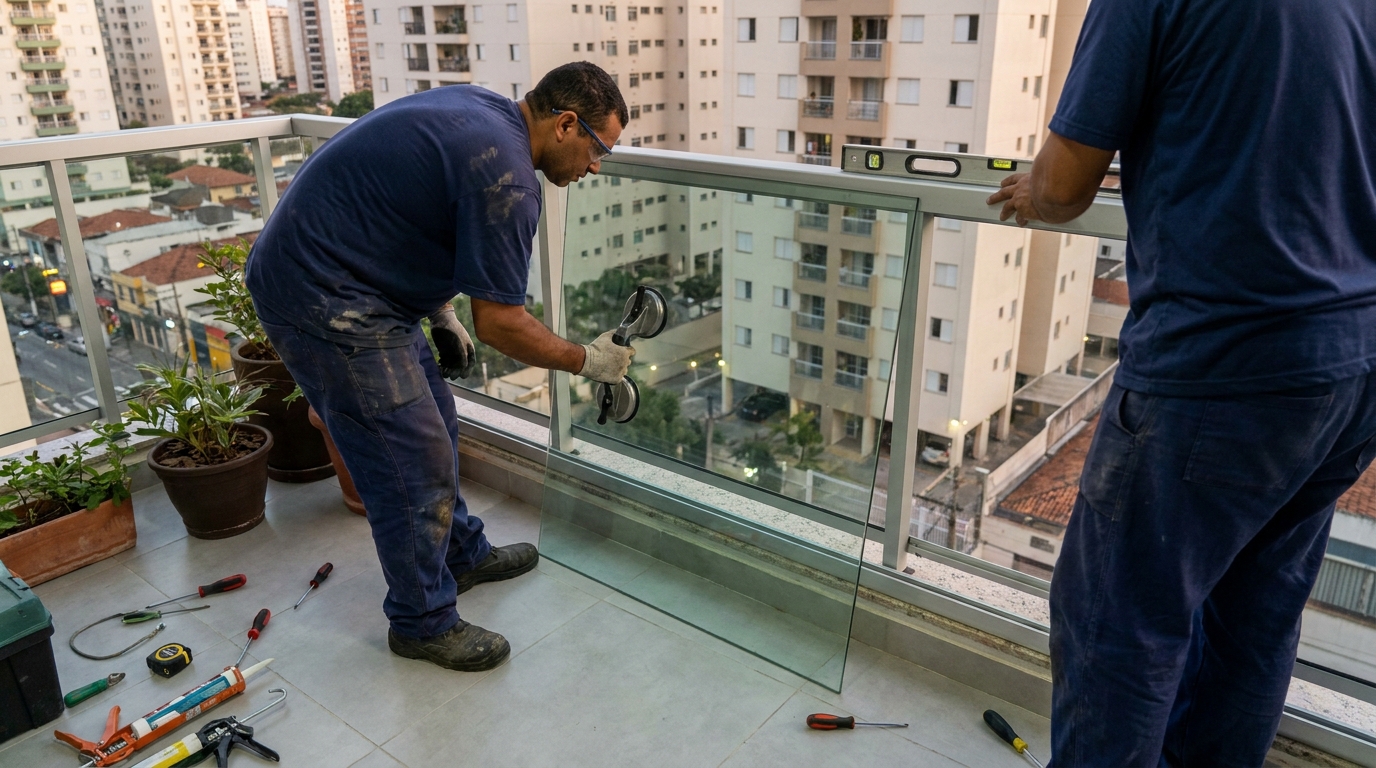 Divisória de vidro para banheiro em Ipatinga‑MG