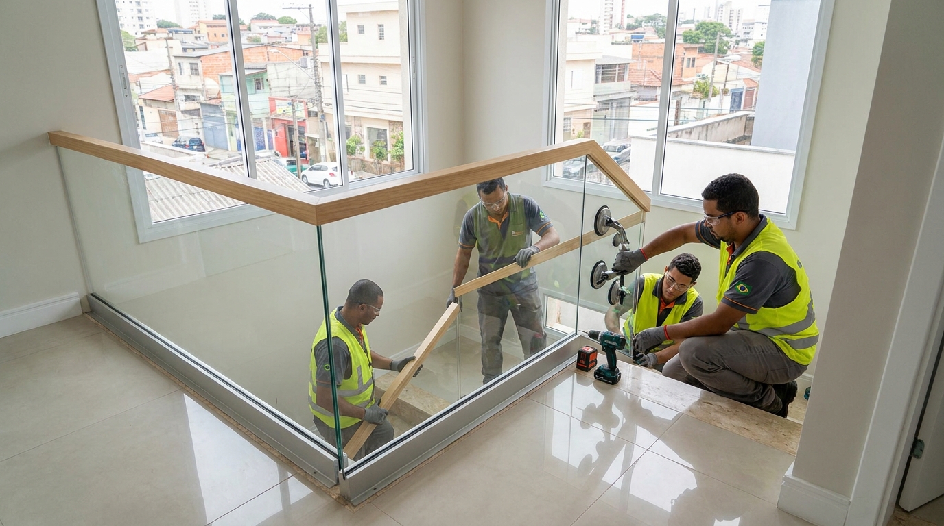 Instalação de guarda corpo em Goiânia‑GO