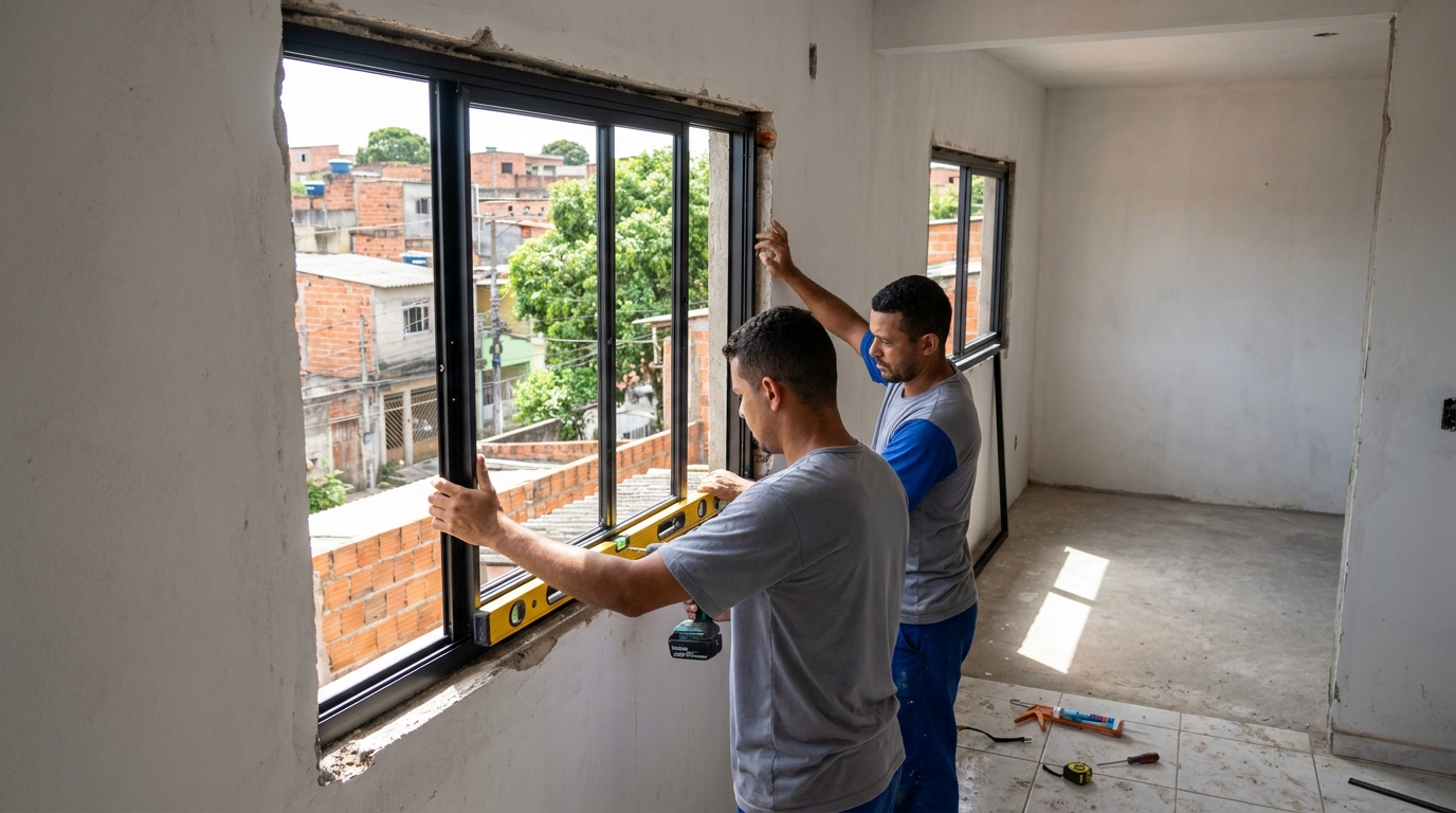 Portas e janelas em alumínio em Ipatinga‑MG